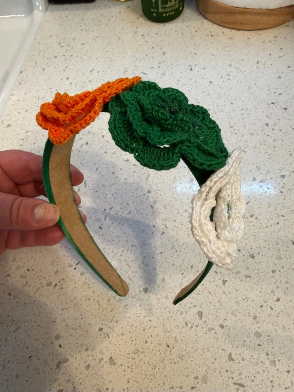Handmade Irish Crochet Flower head band